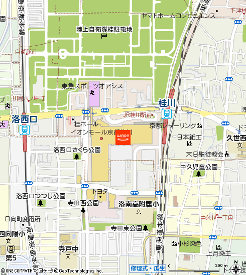 イオンスタイル京都桂川付近の地図